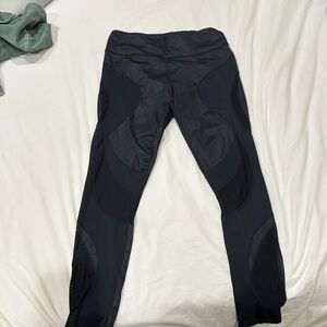 Black Workout leggings with mesh design